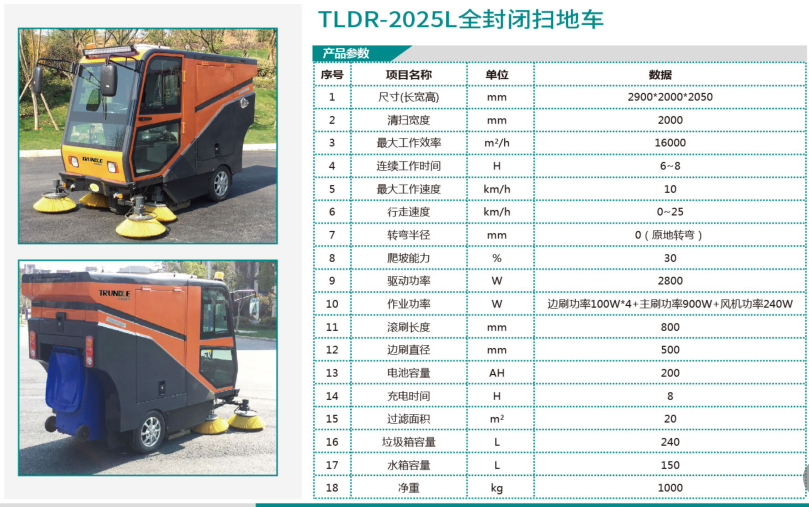 TLDR-2025L全封闭扫地车
