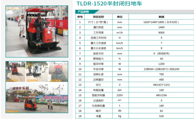TLDR-1520半封闭扫地车