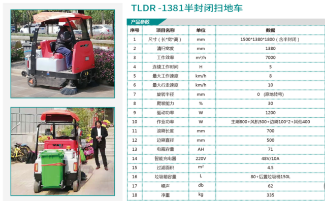 TLDR-1381半封闭扫地车