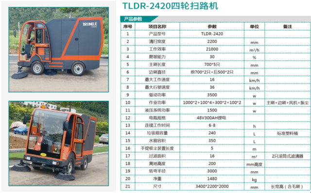 TLDR-2420四轮扫路机